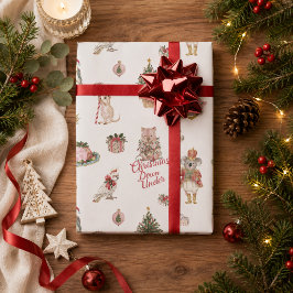 Papel De Regalo Christmas Down Under Aussie Animals