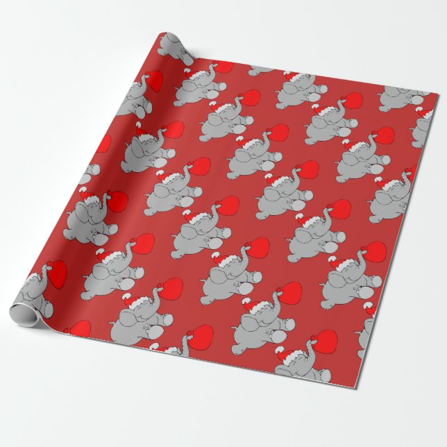 Papel De Regalo christmas elefante (Desenrollado)
