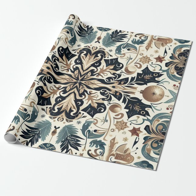 Papel De Regalo Christmas Elegance n23 (Desenrollado)