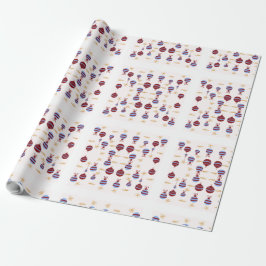 Papel De Regalo Christmas Gift Wrap with Colorful Garlands