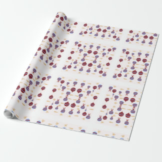 Papel De Regalo Christmas Gift Wrap with Colorful Garlands