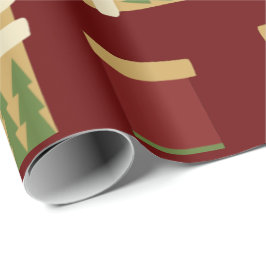 Papel De Regalo Christmas Gold, Red, Green Socks 