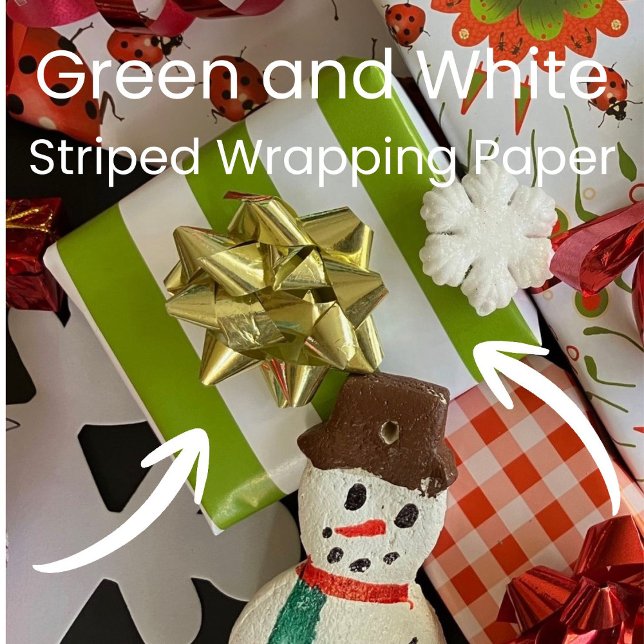 Papel De Regalo Christmas Green and White Striped (Subido por el creador)