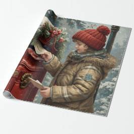 Papel De Regalo Christmas mailbox festive winter gift