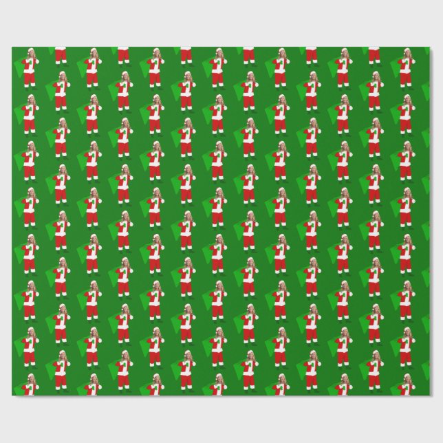 Papel De Regalo christmas Marjorie Taylor Greene santa claus (Superficie plana)