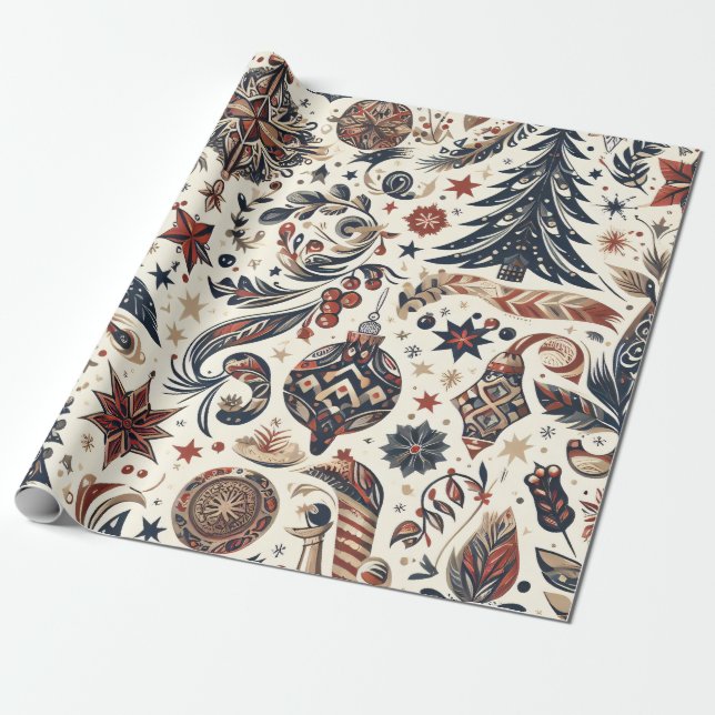 Papel De Regalo Christmas Motifs Wrapping Paper n5 (Desenrollado)