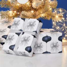Papel De Regalo Christmas Navy Bow Velvet Pattern
