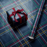 Papel De Regalo Christmas navy plaid classic holiday simple<br><div class="desc">A classic holiday plaid of navy blue,  green,  red,  gold and white makes for a perfect gift wrap for Christmas gifts and more. Coordinates with the Lea Delaveris Design merry and bright plaid collection.</div>