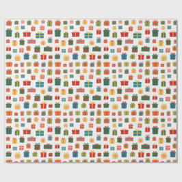 Papel De Regalo Christmas Presents And Colourful Gifts Packaging