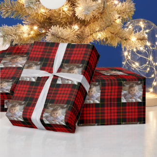 Papel De Regalo Christmas Red Green Plaid Add Photo