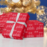 Papel De Regalo Christmas red modern Wrapping Paper<br><div class="desc">Christmas red modern Wrapping Paper</div>