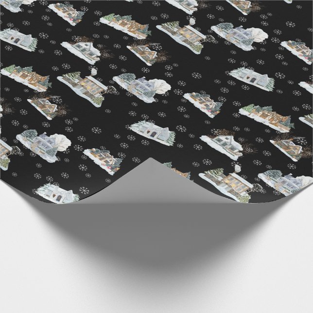 Papel De Regalo Christmas Scene Wrapping Paper (Esquina)