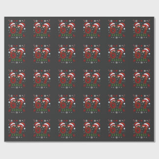 Papel De Regalo Christmas Six Seven 67 Santa Xmas Gen Alpha