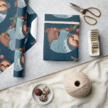 Papel De Regalo Christmas Sloth<br><div class="desc">Christmas Sloth.</div>