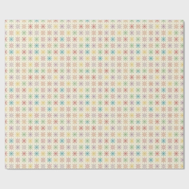 Papel De Regalo Christmas Snowflakes Themed Packaging Xmas (Superficie plana)