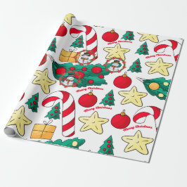 Papel De Regalo Christmas Snowman Holiday 