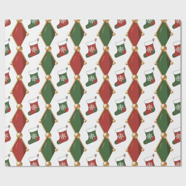 Papel De Regalo Christmas Stocking  (Superficie plana)