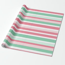 Papel De Regalo Christmas Stripes Pattern