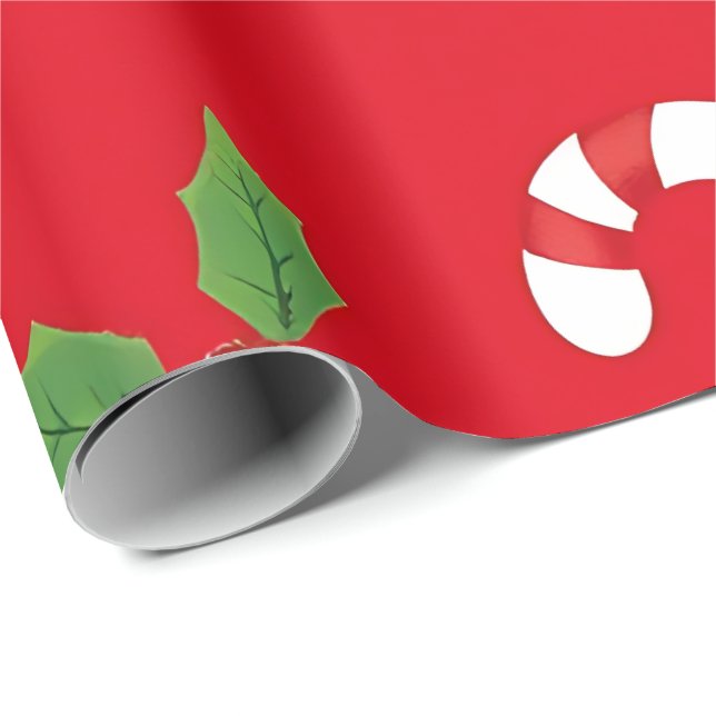 Papel De Regalo Christmas Theme Wrapping Paper (Esquina del rollo)