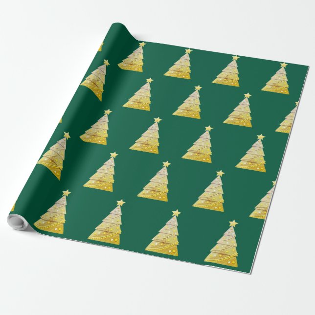 Papel De Regalo Christmas tree gift wrap (Desenrollado)