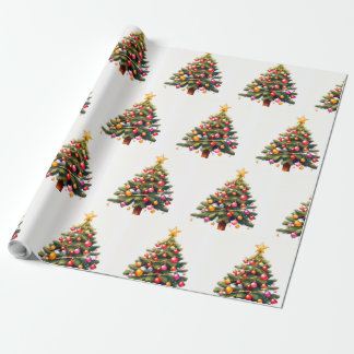 Papel De Regalo Christmas tree gift wrap