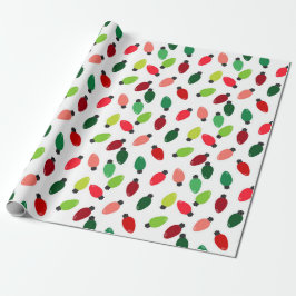 Papel De Regalo Christmas Tree Lights Print Wrap Paper