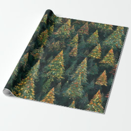 Papel De Regalo Christmas Tree Patchwork Design