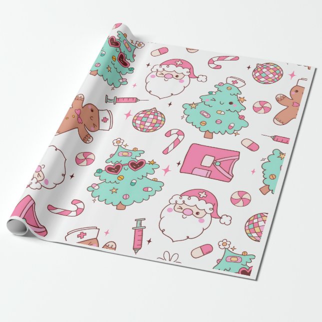 Papel De Regalo Christmas Tree Snowman Christmas Party  I (Desenrollado)
