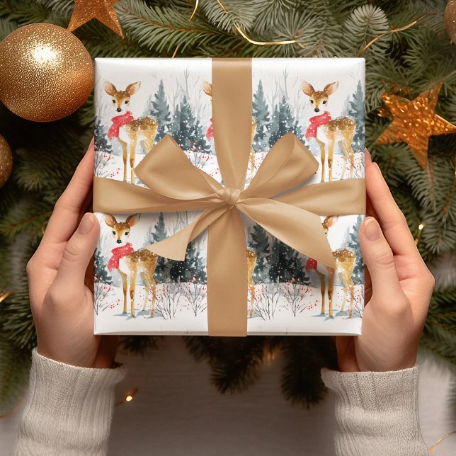 Papel De Regalo Christmas Whimsical Deer | Wrapping Paper (Subido por el creador)