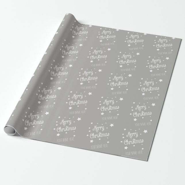 Papel De Regalo Christmas Wrapping paper Personalize nombre (Desenrollado)