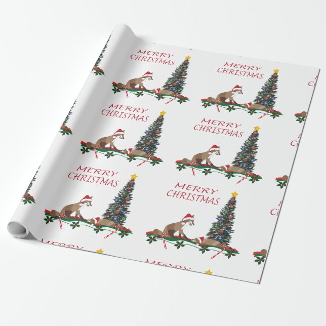 Papel De Regalo Christmas wrapping paper, wildlife  (Desenrollado)