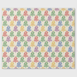 Papel De Regalo Christmas Wrapping Paper With Xmas Tree Theme