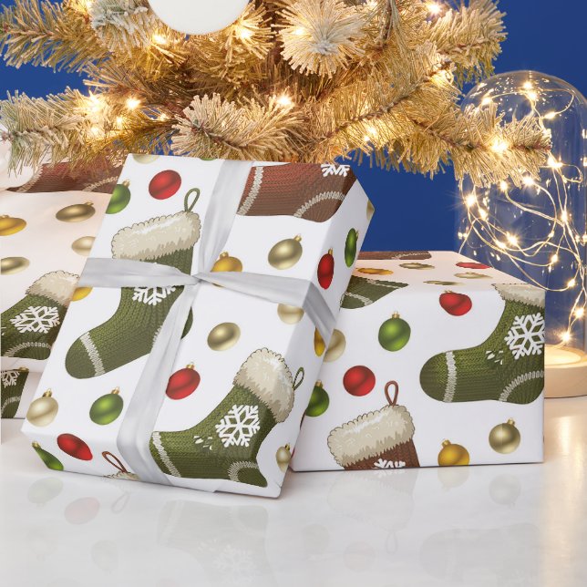 Papel De Regalo Christmas Wreaths (Vacaciones)