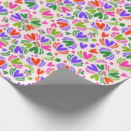 Papel De Regalo Christmasy Colorful Hearts y puntos de Polka