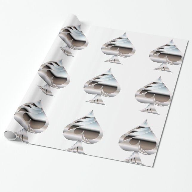 Papel de regalo Chrome Spades (Desenrollado)