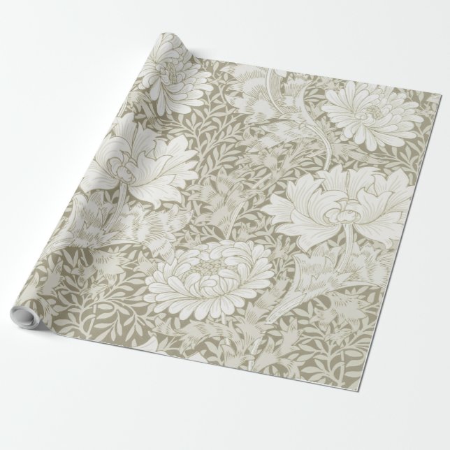 Papel De Regalo Chrysanthemum Ivory, William Morris (Desenrollado)