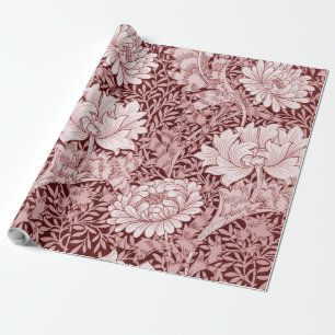 Papel De Regalo Chrysanthemum Maroon, William Morris