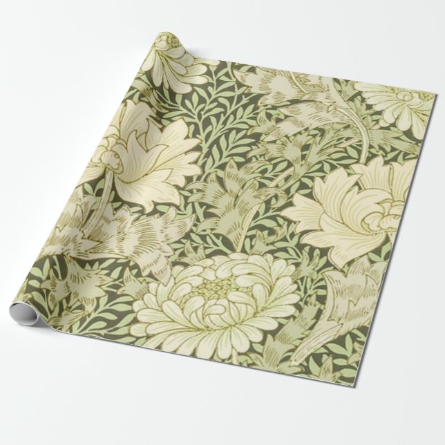 Papel De Regalo Chrysanthemum William Morris (Desenrollado)