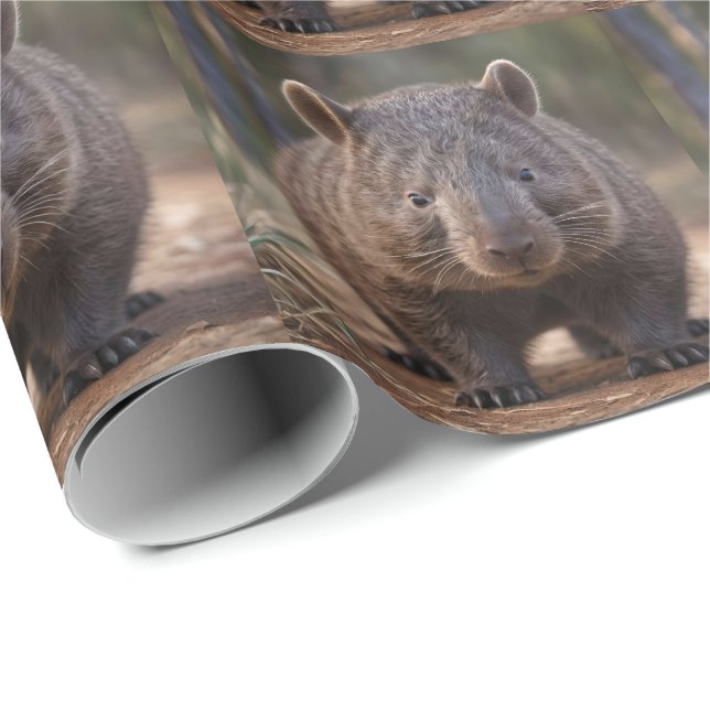 Papel De Regalo Chubby The Australian Wombat, (Esquina del rollo)
