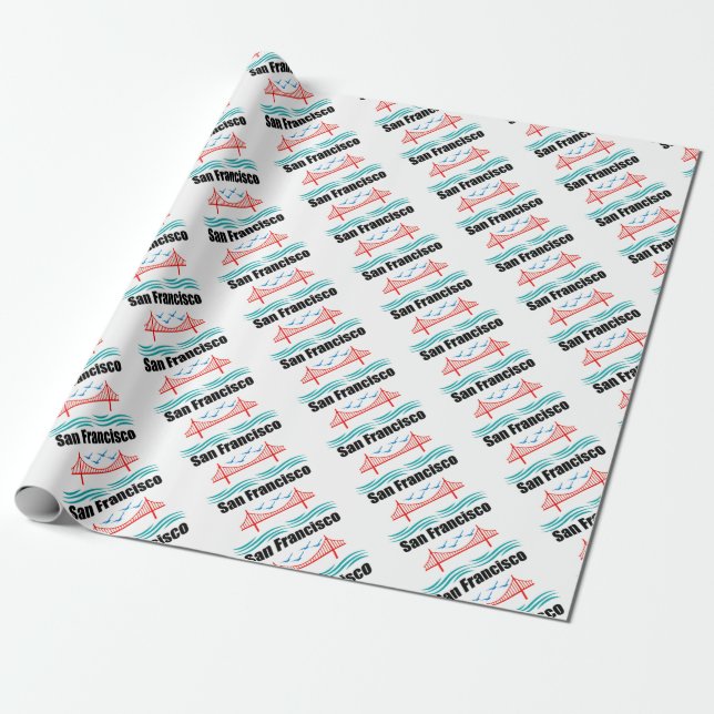 Papel De Regalo Chucherías de San Francisco (Desenrollado)