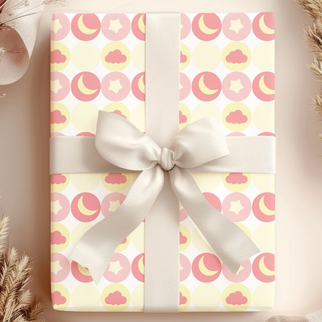 Papel De Regalo Chupinada Celeste de Bebé Rosa y Amarillo (Subido por el creador)