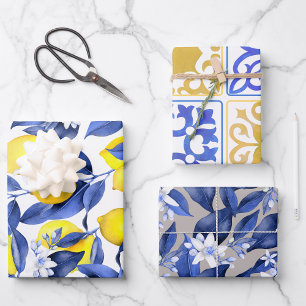 Papel de regalo Ciao Baby Acuarela Limones Amarill
