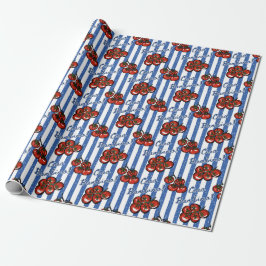 Papel De Regalo Ciao baby tomato blue Italian baby shower