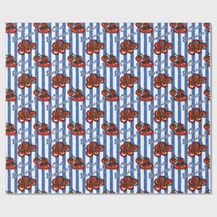 Papel De Regalo Ciao bebé tomate azul baby shower italiano