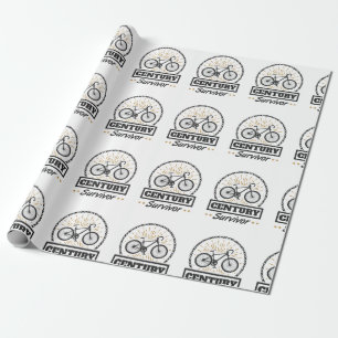 Papel De Regalo Ciclismo de 100 Millas de Superviviente de Siglo