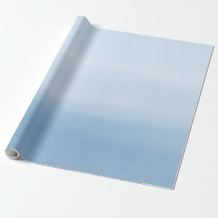 Papel De Regalo Cielo azul ombre acuarela