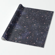 Cielo Celeste Nocturno Estrellado Azul y Rosa Baby