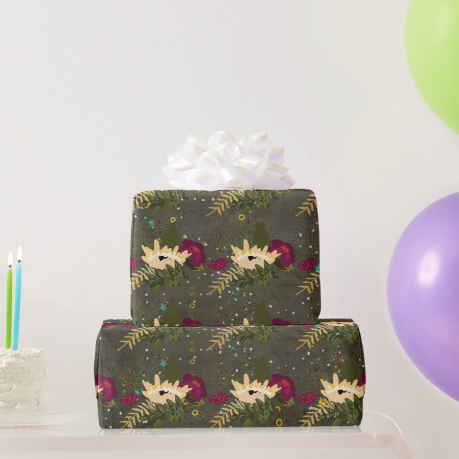 Papel De Regalo Cielo de constelación de estrellas de plata de oro (Regalos de fiesta)