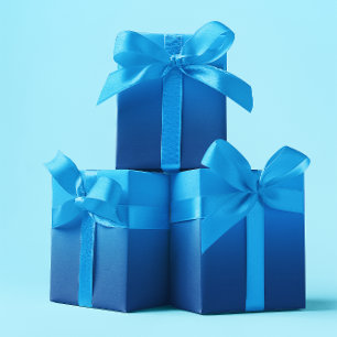 Papel De Regalo Cielo moderno y clásico ombré azul profundo