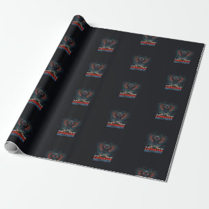 Papel De Regalo Cielo nocturno de Mothman con luces de auto